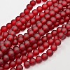 Baking Paint Transparent Glass Bead Strands X-GLAA-S031-8mm-14-1