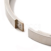 Egg Shaped 201 Stainless Steel Grooved Hinged Bangles STAS-G306-04P-4