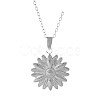 304 Stainless Steel Diasy Flower Pendantl Necklaces Women Fashion Minimalist Design Jewelry GH9926-1-1