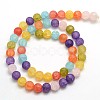 Frosted Synthetic Crackle Quartz Round Beads Strands G-L155-8mm-04-3