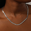 Non-Tarnish 201 Stainless Steel Herringbone Chain Necklace for Women NW8434-2-3