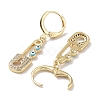Golden Brass Dangle Leverback Earrings EJEW-L269-016G-02-2