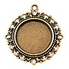 Zinc Alloy Pendant Settings for Cabochon & Rhinestone X-PALLOY-A15290-AG-LF-1