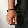 Leather Cord Bracelets for Men WG751FF-01-4