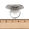 304 Stainless Steel Cuff Ring Components STAS-D372-06P-10-3