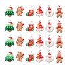 24Pcs 6 Styles Christmas Opaque Resin Pendants RESI-FS0001-44-1