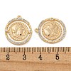 Brass Pave Clear Cubic Zirconia Pendants KK-N254-101G-3