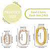 6Pcs 3 Style Brass Spring Gate Rings FIND-PH0008-41-2