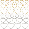 60Pcs 6 Style 304 Stainless Steel Linking Ring STAS-SC0004-53-1