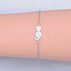 Tarnish Resistant 201 Stainless Steel Kitten Link Bracelets BJEW-T011-JN473-1-2