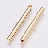 Brass Slide On End Clasp Tubes KK-Q747-11I-KC-2