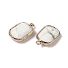 Natural Howlite Faceted Pendants G-Q169-06G-01-2
