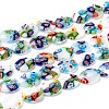 Handmade Millefiori Glass Beads Strands X-LK137-1