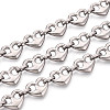 304 Stainless Steel Heart Link Chains CHS-Q009-03P-03-1