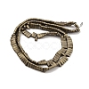 Electroplated Frosted Non-magnetic Synthetic Hematite Beads Strands G-G089-A01-03-2