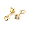Brass Micro Pave Cubic Zirconia Charms ZIRC-G133-04G-1-2