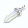 Faceted Bullet Opalite Double Terminated Pointed Pendants X-G-J261-B12-1
