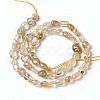 Natural Gold Rutilated Quartz Beads Strands G-L493-15-3