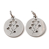 Non-Tarnish 304 Stainless Steel Charms STAS-D050-07P-11-1