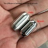 Tarnish Resistant Matte 304 Stainless Steel Barrel Magnetic Clasps with Glue-in Ends STAS-E089-06A-2