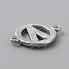 Zinc Alloy Crystal Rhinestone Connector Charms ALRI-WH0005-17V-P-2