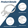 Rhodium Plated Sterling Silver Adjustable Ring Components STER-BC0002-32-4