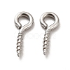 Non-Tarnish 304 Stainless Steel Screw Eye Pin Peg Bails X-STAS-E044-07P-02-1