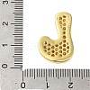 Rack Plating Brass Micro Pave Clear Cubic Zirconia Perdants KK-C067-11G-L-3