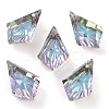 Embossed Glass Rhinestone Pendants GLAA-J101-01B-001VL-1