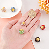 PandaHall Elite 60Pcs 6 Color Handmade Polymer Clay Rhinestone Beads PORC-PH0001-38-3