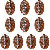 10Pcs Handmade Polymer Clay Rhinestone Beads RB-SC0001-22-1