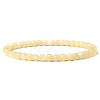 4mm Round Natural Yellow Jade Beads Bracelet for Men LS-KG3069-31-1