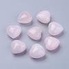 Natural Rose Quartz Heart Love Stones DJEW-P009-01B-1