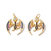 Rack Plating Brass Micro Pave Colorful Cubic Zirconia Pendants ZIRC-C040-48A-G-2