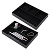 2Pcs Desktop 4-Grid PU Leather Organizer Display Storage Trays CON-CA0001-036B-1