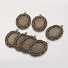 Brass Pendant Cabochon Settings KK-J045-AB-1