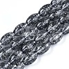 Transparent Crackle Glass Beads Strands GLAA-S192-B-010I-1