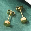 Ion Plating(IP) Flat Round 304 Stainless Steel Stud Earrings EJEW-O052-08G-4