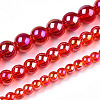 Electroplate Transparent Glass Beads Strands GLAA-T032-T6mm-AB09-4