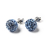 Gifts for Her Valentines Day 925 Sterling Silver Austrian Crystal Rhinestone Ball Stud Earrings for Girl Q286H081-1