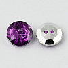 2-Hole Taiwan Acrylic Rhinestone Flat Round Buttons BUTT-F015-11.5mm-05-2