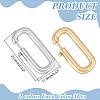 6Pcs 2 Colors Brass Clasps KK-WR0001-79-2