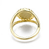 Rack Plating Alloy Enamel Wide Band Rings RJEW-T011-38LG-RS-2