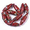 Handmade Gold Sand Lampwork Beads Strands LAMP-T007-02E-2