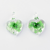 Handmade Luminous Lampwork Pendants X-LAMP-R136-04-2