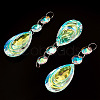 3Pcs Crystal Glass Hanging Sun Catcher AJEW-TADJ0001-08A-3
