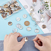100Pcs Natural Akoya Shell Buttons BUTT-PH0001-41B-3