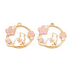 Eco-Friendly Alloy Enamel Pendants ENAM-T011-60-NR-2