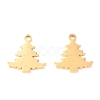 Christmas 304 Stainless Steel Charms STAS-O142-18G-2