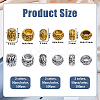 30Pcs 6 Styles Tibetan Style Alloy European Beads FIND-FH0017-41-2